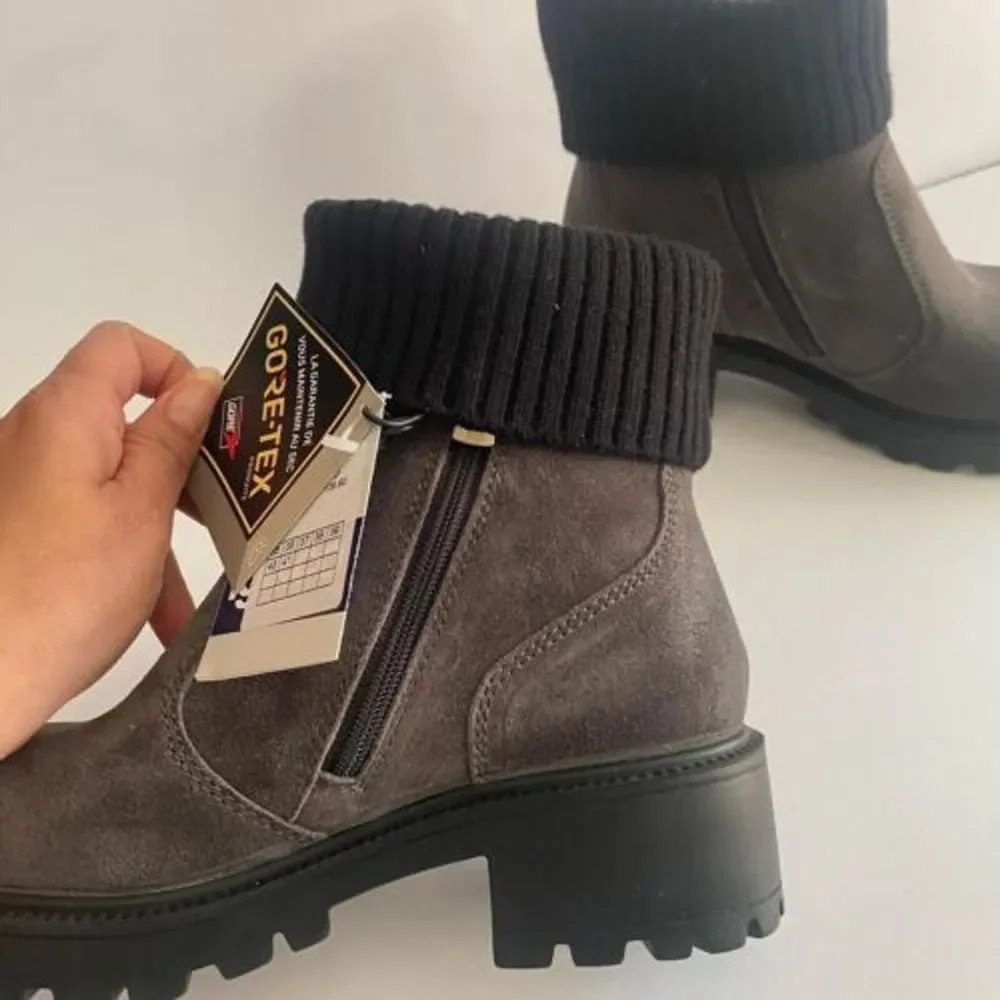 IGI & Co Womens Dark Grey‎ Leather Booties Made in Italy Size 35 - US Size 5 New